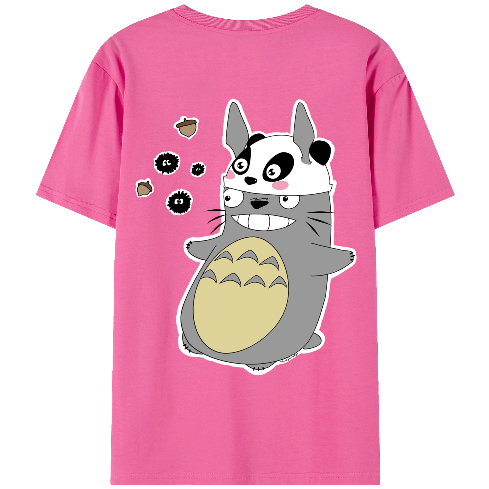 （画像用） となりのトトロ 草壁メイ 草壁サツキ My Neighbor Totoro Satsuki Kusakabe Mei Kusakabe レディース半袖Tシャツ(バックプリント)